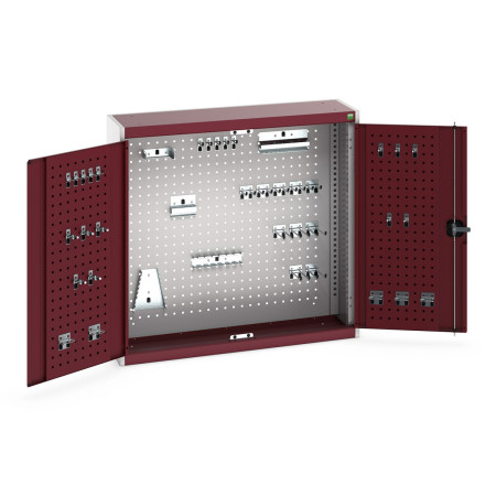 40031067 - Armoire Murale Perfo CUBIO - Avec Fond Perfo et 40 accessoires - LxPxH 1050x325x1000mm - Rouge Pourpre RAL 3004 40031067 - Armoire Murale Perfo CUBIO - Avec Fond Perfo et 40 accessoires - LxPxH 1050x325x1000mm - Rouge Pourpre RAL 3004