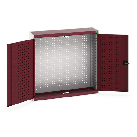 40031062 - Armoire Murale Perfo CUBIO - Avec Fond Perfo - LxPxH 1050x525x1000mm - Rouge Pourpre RAL 3004 40031062 - Armoire Murale Perfo CUBIO - Avec Fond Perfo - LxPxH 1050x525x1000mm - Rouge Pourpre RAL 3004