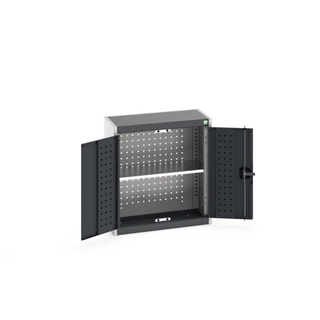 40031079 - Armoire Murale Perfo CUBIO - Avec Fond Perfo et 1 Tablette - LxPxH 650x325x700mm - Gris Anthracite RAL 7016 40031079 - Armoire Murale Perfo CUBIO - Avec Fond Perfo et 1 Tablette - LxPxH 650x325x700mm - Gris Anthracite RAL 7016