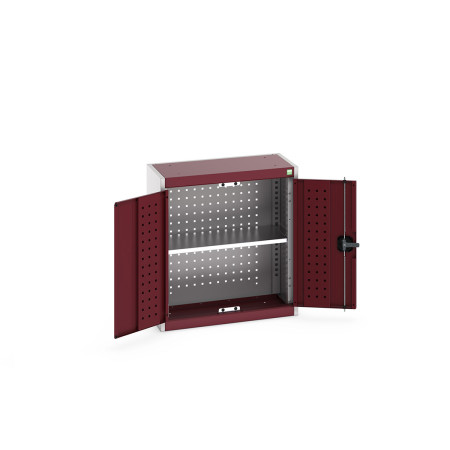 40031079 - Armoire Murale Perfo CUBIO - Avec Fond Perfo et 1 Tablette - LxPxH 650x325x700mm - Rouge Pourpre RAL 3004 40031079 - Armoire Murale Perfo CUBIO - Avec Fond Perfo et 1 Tablette - LxPxH 650x325x700mm - Rouge Pourpre RAL 3004