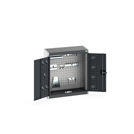 40031078 - Armoire Murale Perfo CUBIO - Avec Fond Perfo et 20 accessoires - LxPxH 650x325x700mm - Gris Anthracite RAL 7016 40031078 - Armoire Murale Perfo CUBIO - Avec Fond Perfo et 20 accessoires - LxPxH 650x325x700mm - Gris Anthracite RAL 7016