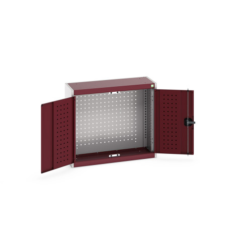 40031060 - Armoire Murale Perfo CUBIO - Avec Fond Perfo - LxPxH 800x325x700mm - Rouge Pourpre RAL 3004 40031060 - Armoire Murale Perfo CUBIO - Avec Fond Perfo - LxPxH 800x325x700mm - Rouge Pourpre RAL 3004