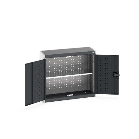 40031068 - Armoire Murale Perfo CUBIO - Avec Fond Perfo et 1 Tablette - LxPxH 800x325x700mm - Gris Anthracite RAL 7016 40031068 - Armoire Murale Perfo CUBIO - Avec Fond Perfo et 1 Tablette - LxPxH 800x325x700mm - Gris Anthracite RAL 7016