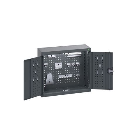 40031066 - Armoire Murale Perfo CUBIO - Avec Fond Perfo et 20 accessoires - LxPxH 800x325x700mm - Full Gris Anthracite RAL 7016 40031066 - Armoire Murale Perfo CUBIO - Avec Fond Perfo et 20 accessoires - LxPxH 800x325x700mm - Full Gris Anthracite RAL 7016