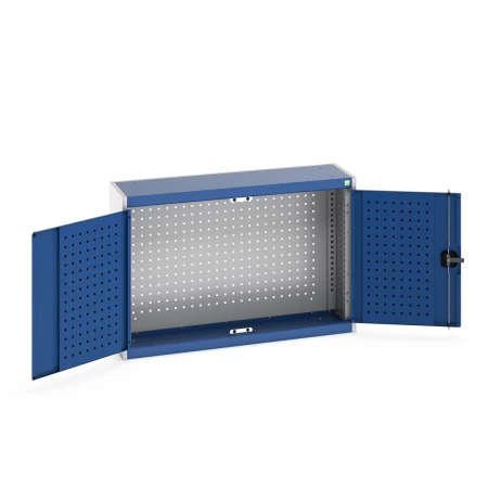 40031053 - Armoire Murale Perfo CUBIO - Avec Fond Perfo - LxPxH 1050x325x700mm - Bleu Gentiane RAL 5010 40031053 - Armoire Murale Perfo CUBIO - Avec Fond Perfo - LxPxH 1050x325x700mm - Bleu Gentiane RAL 5010