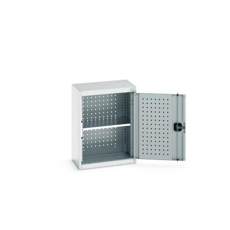 40031077 - Armoire Murale Perfo CUBIO - Avec Fond Perfo et 1 Tablette - LxPxH 525x325x700mm - Gris Clair RAL 7035 40031077 - Armoire Murale Perfo CUBIO - Avec Fond Perfo et 1 Tablette - LxPxH 525x325x700mm - Gris Clair RAL 7035