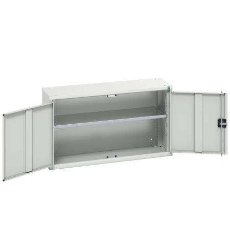16926202 - Armoire Murale VERSO - Avec 1 Tablette - LxPxH 1050x350x600mm - Gris Clair RAL 7035 16926202 - Armoire Murale VERSO - Avec 1 Tablette - LxPxH 1050x350x600mm - Gris Clair RAL 7035