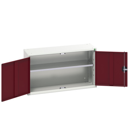 16926202 - Armoire Murale VERSO - Avec 1 Tablette - LxPxH 1050x350x600mm - Rouge Pourpre RAL 3004 16926202 - Armoire Murale VERSO - Avec 1 Tablette - LxPxH 1050x350x600mm - Rouge Pourpre RAL 3004