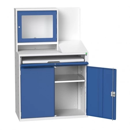 Armoire informatique double avec caisson de protection