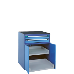 Armoire d'atelier à tiroirs et rayons extensibles - Hauteur 1017 mm