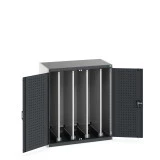 40301005 - Armoire CUBIO SMV-10612-41 - Portes Perfo, 4 Pann Perfo Coulissants - LxPxH 1050x650x1200mm - Gris Anthracite RAL 7016 40301005 - Armoire CUBIO SMV-10612-41 - Portes Perfo, 4 Pann Perfo Coulissants - LxPxH 1050x650x1200mm - Gris Anthracite RAL 7016
