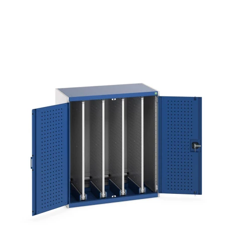 40301005 - Armoire CUBIO SMV-10612-41 - Portes Perfo, 4 Pann Perfo Coulissants - LxPxH 1050x650x1200mm - Bleu Gentiane RAL 5010 40301005 - Armoire CUBIO SMV-10612-41 - Portes Perfo, 4 Pann Perfo Coulissants - LxPxH 1050x650x1200mm - Bleu Gentiane RAL 5010
