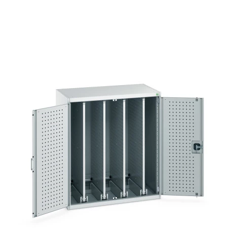 40301005 - Armoire CUBIO SMV-10612-41 - Portes Perfo, 4 Pann Perfo Coulissants - LxPxH 1050x650x1200mm - Gris Clair RAL 7035 40301005 - Armoire CUBIO SMV-10612-41 - Portes Perfo, 4 Pann Perfo Coulissants - LxPxH 1050x650x1200mm - Gris Clair RAL 7035