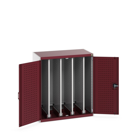 40301005 - Armoire CUBIO SMV-10612-41 - Portes Perfo, 4 Pann Perfo Coulissants - LxPxH 1050x650x1200mm - Rouge Pourpre RAL 3004 40301005 - Armoire CUBIO SMV-10612-41 - Portes Perfo, 4 Pann Perfo Coulissants - LxPxH 1050x650x1200mm - Rouge Pourpre RAL 3004