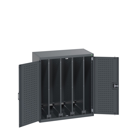 40301005 - Armoire CUBIO SMV-10612-41 - Portes Perfo, 4 Pann Perfo Coulissants - LxPxH 1050x650x1200mm - Full Gris Anthracite RAL 7016 40301005 - Armoire CUBIO SMV-10612-41 - Portes Perfo, 4 Pann Perfo Coulissants - LxPxH 1050x650x1200mm - Full Gris Anthracite RAL 7016