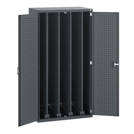 40301011 - Armoire CUBIO SMV-10620-41 - Portes Perfo, 4 Pann Perfo Coulissants - LxPxH 1050x650x2000mm - Full Gris Anthracite RAL 7016 40301011 - Armoire CUBIO SMV-10620-41 - Portes Perfo, 4 Pann Perfo Coulissants - LxPxH 1050x650x2000mm - Full Gris Anthracite RAL 7016