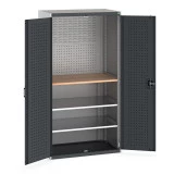 40021163 - Armoire CUBIO SMF-10620-138 - Mini atelier Portes Perfo, 2 Tablettes - LxPxH 1050x650x2000mm - Gris Anthracite RAL 7016 40021163 - Armoire CUBIO SMF-10620-138 - Mini atelier Portes Perfo, 2 Tablettes - LxPxH 1050x650x2000mm - Gris Anthracite RAL 7016