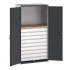 40021204 - Armoire CUBIO SMF-10620-1W - Mini atelier Portes Perfo, 9 Tiroirs - LxPxH 1050x650x2000mm - Gris Anthracite RAL 7016 40021204 - Armoire CUBIO SMF-10620-1W - Mini atelier Portes Perfo, 9 Tiroirs - LxPxH 1050x650x2000mm - Gris Anthracite RAL 7016