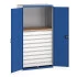 40021204 - Armoire CUBIO SMF-10620-1W - Mini atelier Portes Perfo, 9 Tiroirs - LxPxH 1050x650x2000mm - Bleu Gentiane RAL 5010 40021204 - Armoire CUBIO SMF-10620-1W - Mini atelier Portes Perfo, 9 Tiroirs - LxPxH 1050x650x2000mm - Bleu Gentiane RAL 5010
