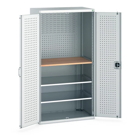 40021163 - Armoire CUBIO SMF-10620-138 - Mini atelier Portes Perfo, 2 Tablettes - LxPxH 1050x650x2000mm - Gris Clair RAL 7035 40021163 - Armoire CUBIO SMF-10620-138 - Mini atelier Portes Perfo, 2 Tablettes - LxPxH 1050x650x2000mm - Gris Clair RAL 7035