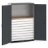 40022093 - Armoire CUBIO SMF-13620 - Mini atelier Portes Perfo, 9 Tiroirs - LxPxH 1300x650x2000mm - Gris Anthracite RAL 7016 40022093 - Armoire CUBIO SMF-13620 - Mini atelier Portes Perfo, 9 Tiroirs - LxPxH 1300x650x2000mm - Gris Anthracite RAL 7016