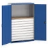 40022093 - Armoire CUBIO SMF-13620 - Mini atelier Portes Perfo, 9 Tiroirs - LxPxH 1300x650x2000mm - Bleu Gentiane RAL 5010 40022093 - Armoire CUBIO SMF-13620 - Mini atelier Portes Perfo, 9 Tiroirs - LxPxH 1300x650x2000mm - Bleu Gentiane RAL 5010