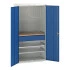 16926570 - VERSO Armoire mini atelier - 2 Tablettes, 1 Tiroir, 1 habillage, 1 plateau - LxPxH 1050x550x2000mm - Bleu Gentiane RAL 5010 16926570 - VERSO Armoire mini atelier - 2 Tablettes, 1 Tiroir, 1 habillage, 1 plateau - LxPxH 1050x550x2000mm - Bleu Gentiane RAL 5010
