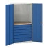 16926573 - VERSO Armoire mini atelier - 6 Tiroirs, 1 habillage, 1 plateau - LxPxH 1050x550x2000mm - Bleu Gentiane RAL 5010 16926573 - VERSO Armoire mini atelier - 6 Tiroirs, 1 habillage, 1 plateau - LxPxH 1050x550x2000mm - Bleu Gentiane RAL 5010