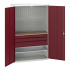 16926594 - VERSO Armoire mini atelier - 1 Tablettes, 3 Tiroirs, 1 habillage, 1 plateau - LxPxH 1300x550x2000mm - Rouge Pourpre RAL 3004 16926594 - VERSO Armoire mini atelier - 1 Tablettes, 3 Tiroirs, 1 habillage, 1 plateau - LxPxH 1300x550x2000mm - Rouge Pourpre RAL 3004