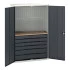 16926595 - VERSO Armoire mini atelier - 6 Tiroirs, 1 habillage, 1 plateau - LxPxH 1300x550x2000mm - Gris Anthracite RAL 7016 16926595 - VERSO Armoire mini atelier - 6 Tiroirs, 1 habillage, 1 plateau - LxPxH 1300x550x2000mm - Gris Anthracite RAL 7016