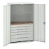 16926595 - VERSO Armoire mini atelier - 6 Tiroirs, 1 habillage, 1 plateau - LxPxH 1300x550x2000mm - Gris Clair RAL 7035 16926595 - VERSO Armoire mini atelier - 6 Tiroirs, 1 habillage, 1 plateau - LxPxH 1300x550x2000mm - Gris Clair RAL 7035