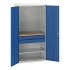 16926571 - VERSO Armoire mini atelier - 1 Tablettes, 2 Tiroirs, 1 habillage, 1 plateau - LxPxH 1050x550x2000mm - Bleu Gentiane RAL 5010 16926571 - VERSO Armoire mini atelier - 1 Tablettes, 2 Tiroirs, 1 habillage, 1 plateau - LxPxH 1050x550x2000mm - Bleu Gentiane RAL 5010