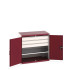 40021203 - Armoire CUBIO SMF-10610-1S - Avec Portes Perfo, 1 Tablettes, 3 Tiroirs - LxPxH 1050x650x1000mm - Rouge Pourpre RAL 3004 40021203 - Armoire CUBIO SMF-10610-1S - Avec Portes Perfo, 1 Tablettes, 3 Tiroirs - LxPxH 1050x650x1000mm - Rouge Pourpre RAL 3004