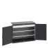 40022083 - Armoire CUBIO SMF-13610 - Avec Portes Perfo, 2 Tablettes, 1 Tiroir - LxPxH 1300x650x1000mm - Gris Anthracite RAL 7016 40022083 - Armoire CUBIO SMF-13610 - Avec Portes Perfo, 2 Tablettes, 1 Tiroir - LxPxH 1300x650x1000mm - Gris Anthracite RAL 7016