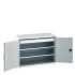 40022083 - Armoire CUBIO SMF-13610 - Avec Portes Perfo, 2 Tablettes, 1 Tiroir - LxPxH 1300x650x1000mm - Gris Clair RAL 7035 40022083 - Armoire CUBIO SMF-13610 - Avec Portes Perfo, 2 Tablettes, 1 Tiroir - LxPxH 1300x650x1000mm - Gris Clair RAL 7035