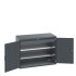 40022083 - Armoire CUBIO SMF-13610 - Avec Portes Perfo, 2 Tablettes, 1 Tiroir - LxPxH 1300x650x1000mm - Full Gris Anthracite RAL 7016 40022083 - Armoire CUBIO SMF-13610 - Avec Portes Perfo, 2 Tablettes, 1 Tiroir - LxPxH 1300x650x1000mm - Full Gris Anthracite RAL 7016