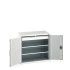 40021201 - Armoire CUBIO SMF-10610-1 - Avec Portes Perfo, 2 Tablettes, 1 Tiroir - LxPxH 1050x650x1000mm - Gris Clair RAL 7035 40021201 - Armoire CUBIO SMF-10610-1 - Avec Portes Perfo, 2 Tablettes, 1 Tiroir - LxPxH 1050x650x1000mm - Gris Clair RAL 7035