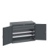 40022084 - Armoire CUBIO SMF-13610 - Avec Portes Perfo, 2 Tablettes, 2 Tiroirs - LxPxH 1300x650x1000mm - Full Gris Anthracite RAL 7016 40022084 - Armoire CUBIO SMF-13610 - Avec Portes Perfo, 2 Tablettes, 2 Tiroirs - LxPxH 1300x650x1000mm - Full Gris Anthracite RAL 7016