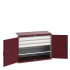 40022085 - Armoire CUBIO SMF-13610 - Avec Portes Perfo, 1 Tablette, 3 Tiroirs - LxPxH 1300x650x1000mm - Rouge Pourpre RAL 3004 40022085 - Armoire CUBIO SMF-13610 - Avec Portes Perfo, 1 Tablette, 3 Tiroirs - LxPxH 1300x650x1000mm - Rouge Pourpre RAL 3004