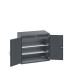 40021201 - Armoire CUBIO SMF-10610-1 - Avec Portes Perfo, 2 Tablettes, 1 Tiroir - LxPxH 1050x650x1000mm - Full Gris Anthracite RAL 7016 40021201 - Armoire CUBIO SMF-10610-1 - Avec Portes Perfo, 2 Tablettes, 1 Tiroir - LxPxH 1050x650x1000mm - Full Gris Anthracite RAL 7016
