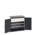 40021202 - Armoire CUBIO SMF-10610-2S - Avec Portes Perfo, 2 Tablettes, 2 Tiroirs - LxPxH 1050x650x1000mm - Gris Anthracite RAL 7016 40021202 - Armoire CUBIO SMF-10610-2S - Avec Portes Perfo, 2 Tablettes, 2 Tiroirs - LxPxH 1050x650x1000mm - Gris Anthracite RAL 7016