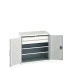 40021202 - Armoire CUBIO SMF-10610-2S - Avec Portes Perfo, 2 Tablettes, 2 Tiroirs - LxPxH 1050x650x1000mm - Gris Clair RAL 7035 40021202 - Armoire CUBIO SMF-10610-2S - Avec Portes Perfo, 2 Tablettes, 2 Tiroirs - LxPxH 1050x650x1000mm - Gris Clair RAL 7035