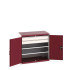 40021202 - Armoire CUBIO SMF-10610-2S - Avec Portes Perfo, 2 Tablettes, 2 Tiroirs - LxPxH 1050x650x1000mm - Rouge Pourpre RAL 3004 40021202 - Armoire CUBIO SMF-10610-2S - Avec Portes Perfo, 2 Tablettes, 2 Tiroirs - LxPxH 1050x650x1000mm - Rouge Pourpre RAL 3004