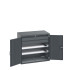40021202 - Armoire CUBIO SMF-10610-2S - Avec Portes Perfo, 2 Tablettes, 2 Tiroirs - LxPxH 1050x650x1000mm - Full Gris Anthracite RAL 7016 40021202 - Armoire CUBIO SMF-10610-2S - Avec Portes Perfo, 2 Tablettes, 2 Tiroirs - LxPxH 1050x650x1000mm - Full Gris Anthracite RAL 7016