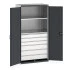40021113 - Armoire CUBIO SMF-10620-114 - Portes Perfo, 6 Tiroirs, 2 Tablettes - LxPxH 1050x650x2000mm - Gris Anthracite RAL 7016 40021113 - Armoire CUBIO SMF-10620-114 - Portes Perfo, 6 Tiroirs, 2 Tablettes - LxPxH 1050x650x2000mm - Gris Anthracite RAL 7016