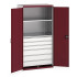 40021113 - Armoire CUBIO SMF-10620-114 - Portes Perfo, 6 Tiroirs, 2 Tablettes - LxPxH 1050x650x2000mm - Rouge Pourpre RAL 3004 40021113 - Armoire CUBIO SMF-10620-114 - Portes Perfo, 6 Tiroirs, 2 Tablettes - LxPxH 1050x650x2000mm - Rouge Pourpre RAL 3004