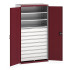40021114 - Armoire CUBIO SMF-10620-115 - Portes Perfo, 9 Tiroirs, 3 Tablettes - LxPxH 1050x650x2000mm - Rouge Pourpre RAL 3004 40021114 - Armoire CUBIO SMF-10620-115 - Portes Perfo, 9 Tiroirs, 3 Tablettes - LxPxH 1050x650x2000mm - Rouge Pourpre RAL 3004