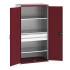 40021169 - CUBIO Armoire SMF-10620-135 - Avec 2 Tiroirs, 3 Tablettes - LxPxH 1050x650x2000mm - Rouge Pourpre RAL 3004 40021169 - CUBIO Armoire SMF-10620-135 - Avec 2 Tiroirs, 3 Tablettes - LxPxH 1050x650x2000mm - Rouge Pourpre RAL 3004