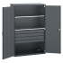 40022088 - Armoire CUBIO SMF-13620 - Avec Portes Perfo, 4 Tiroirs, 2 Tablettes - LxPxH 1300x650x2000mm - Full Gris Anthracite RAL 7016 40022088 - Armoire CUBIO SMF-13620 - Avec Portes Perfo, 4 Tiroirs, 2 Tablettes - LxPxH 1300x650x2000mm - Full Gris Anthracite RAL 7016