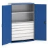 40022141 - CUBIO Armoire SMF 13620-117 - Avec 6 Tiroirs, 2 Tablettes - LxPxH 1300x650x2000mm - Bleu Gentiane RAL 5010 40022141 - CUBIO Armoire SMF 13620-117 - Avec 6 Tiroirs, 2 Tablettes - LxPxH 1300x650x2000mm - Bleu Gentiane RAL 5010